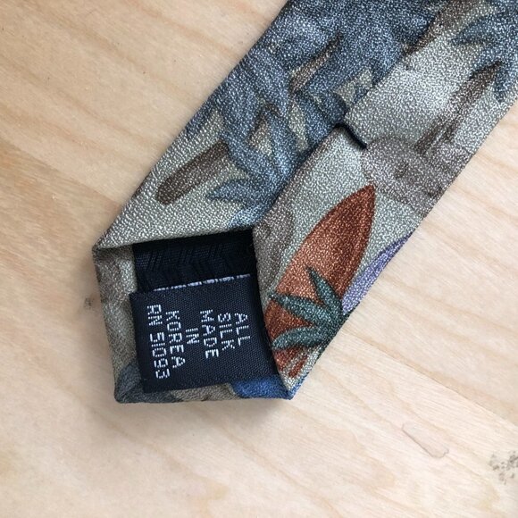 Tropicals By Tango Silk Necktie - Palm Trees, Surf Boards & Ukules NWT's - Picture 7 of 10